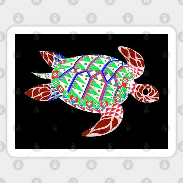 black jade mexican caribbean carey turtle tortoise in ecopop floral wallpaper Sticker by jorge_lebeau